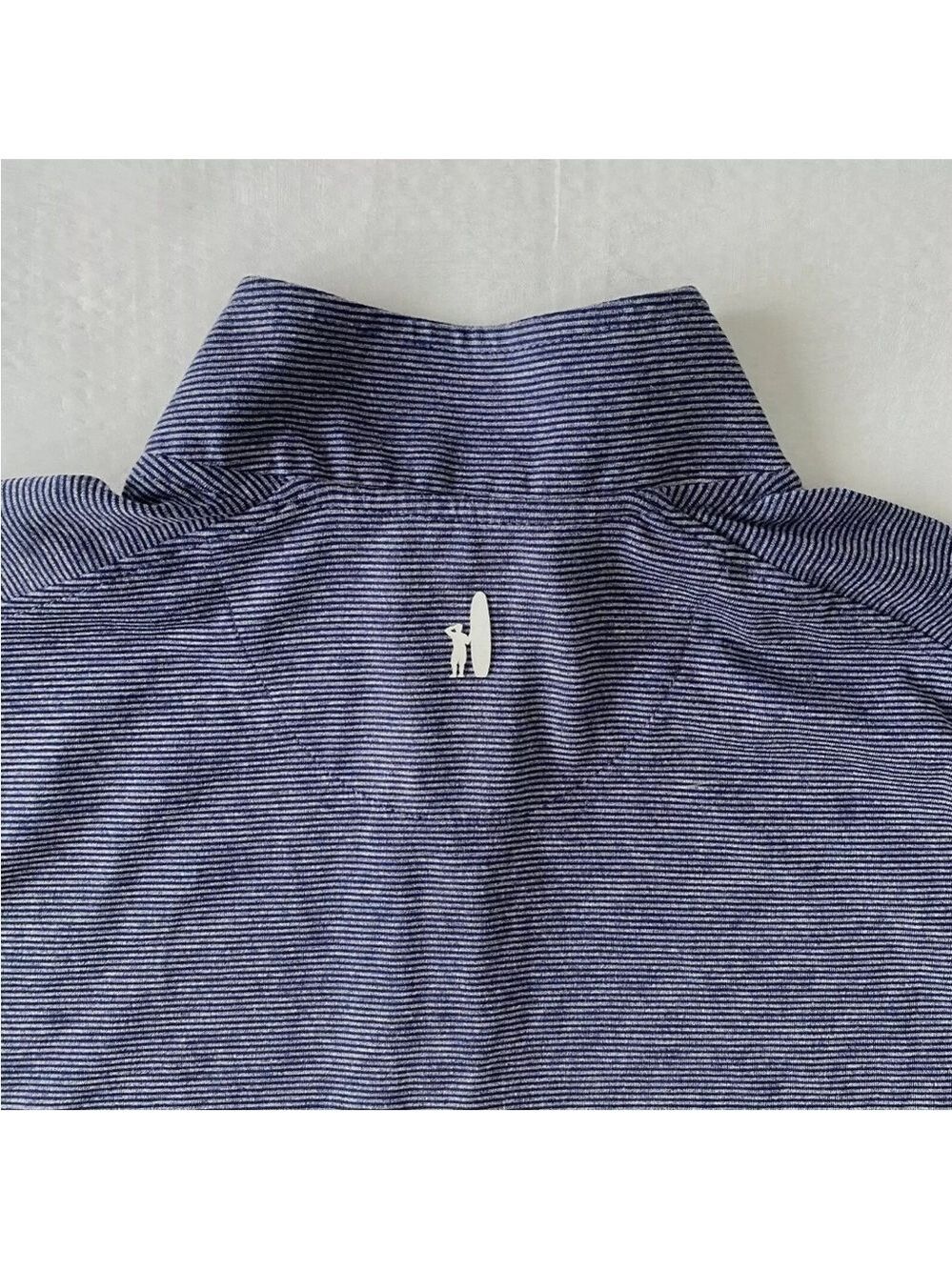 Johnnie-O Vaughn Striped PREP-Formance 1/4 Zip Pullover Mens S in Twilight Blue - Picture 6 of 10
